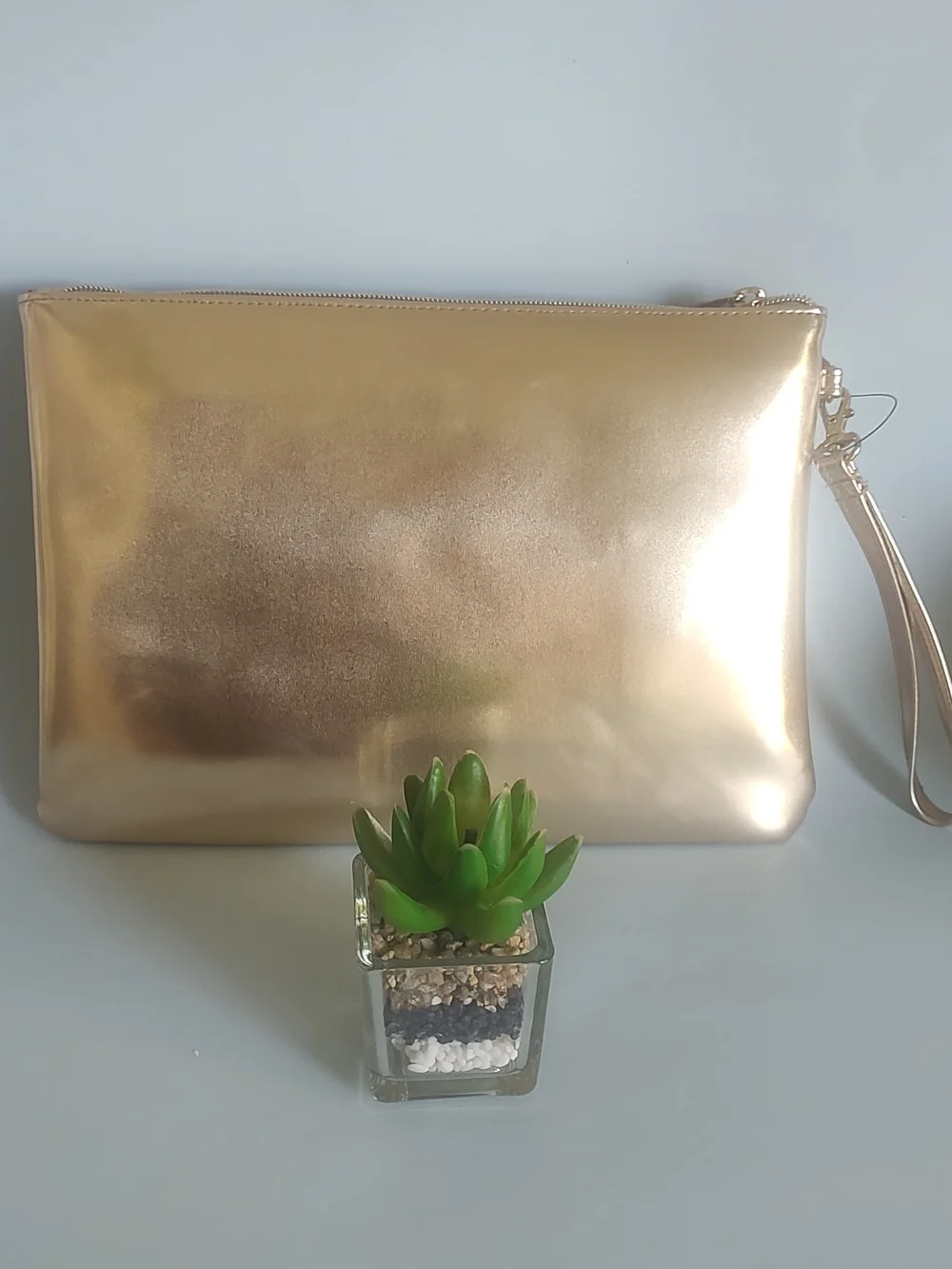 Sprinkle Print Pink Wristlet Clutch